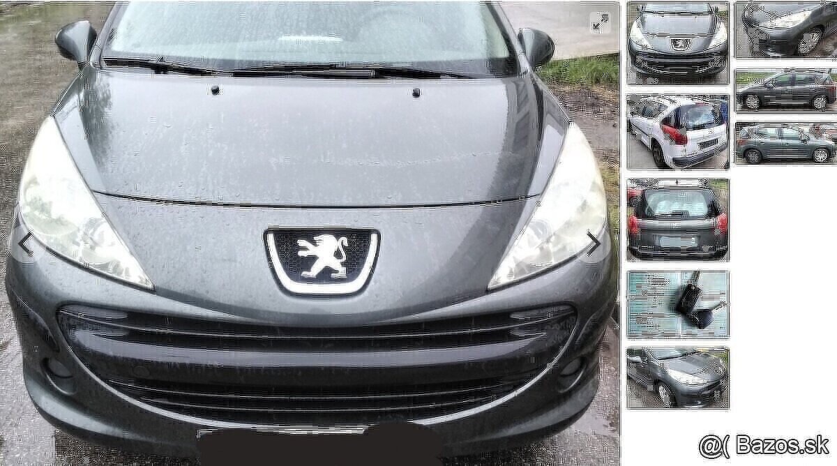 predám MOTOR 8FS PEUGEOT 207 SW 1.4 2007 DVERE, KAPOTA, NÁRA