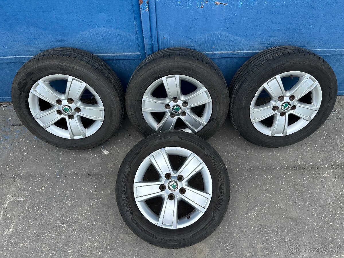 205/60R15 letný komplet Škoda Octavia 2 Lift