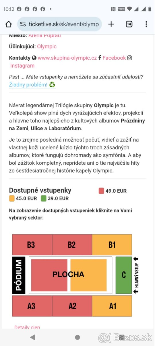 Vstupenky Olympic