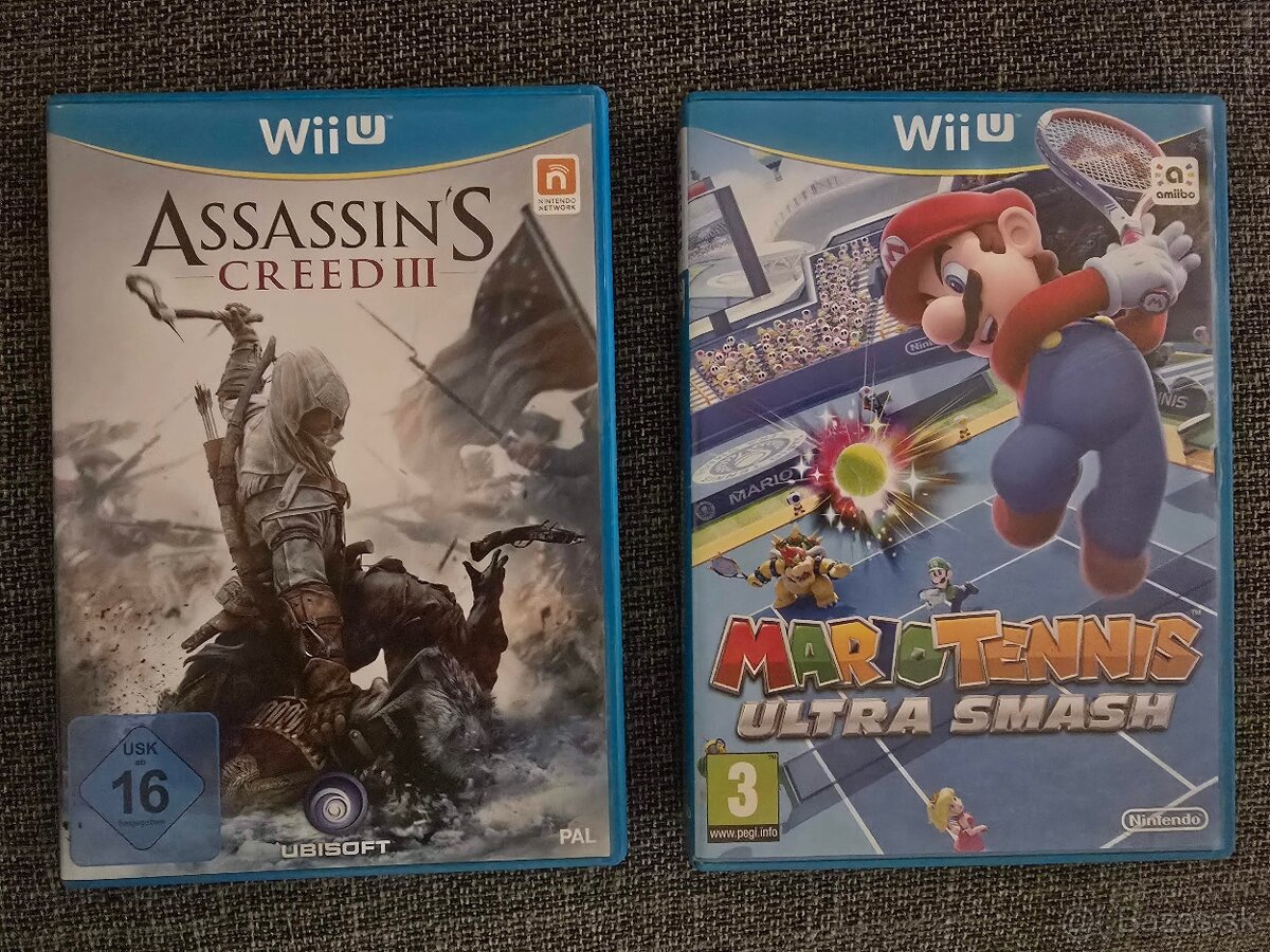 Wii U - Assasins Creed III, Mario Tennis Ultra Smash