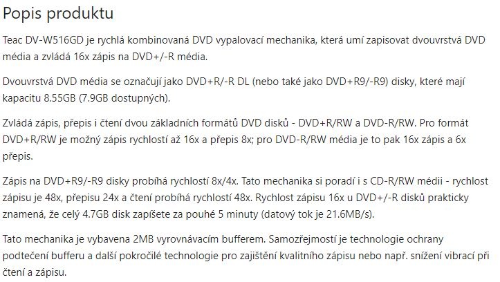 DVD vypalovacia mechanika TEAC DV-W516GD