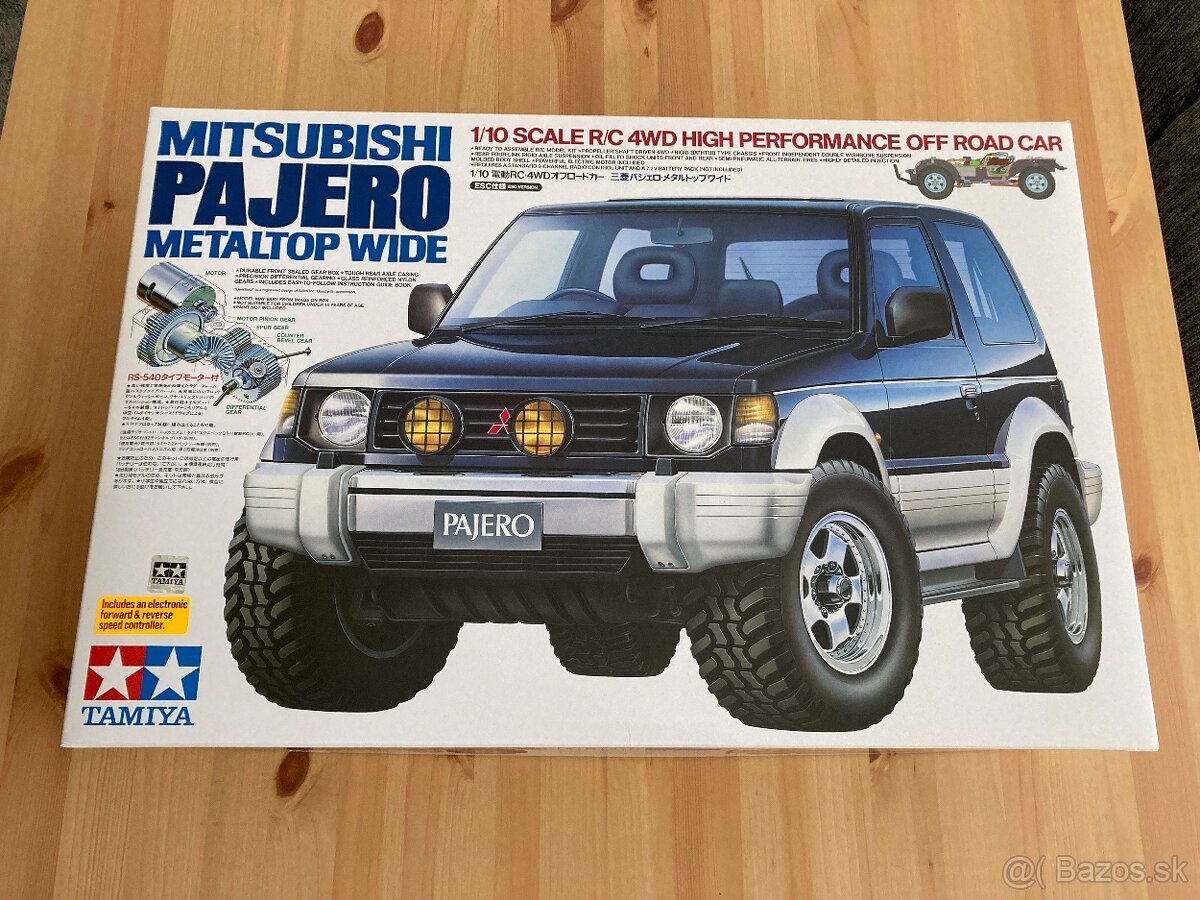 RARITA Neposkladaný Tamiya Mitsubishi Pajero 1/10