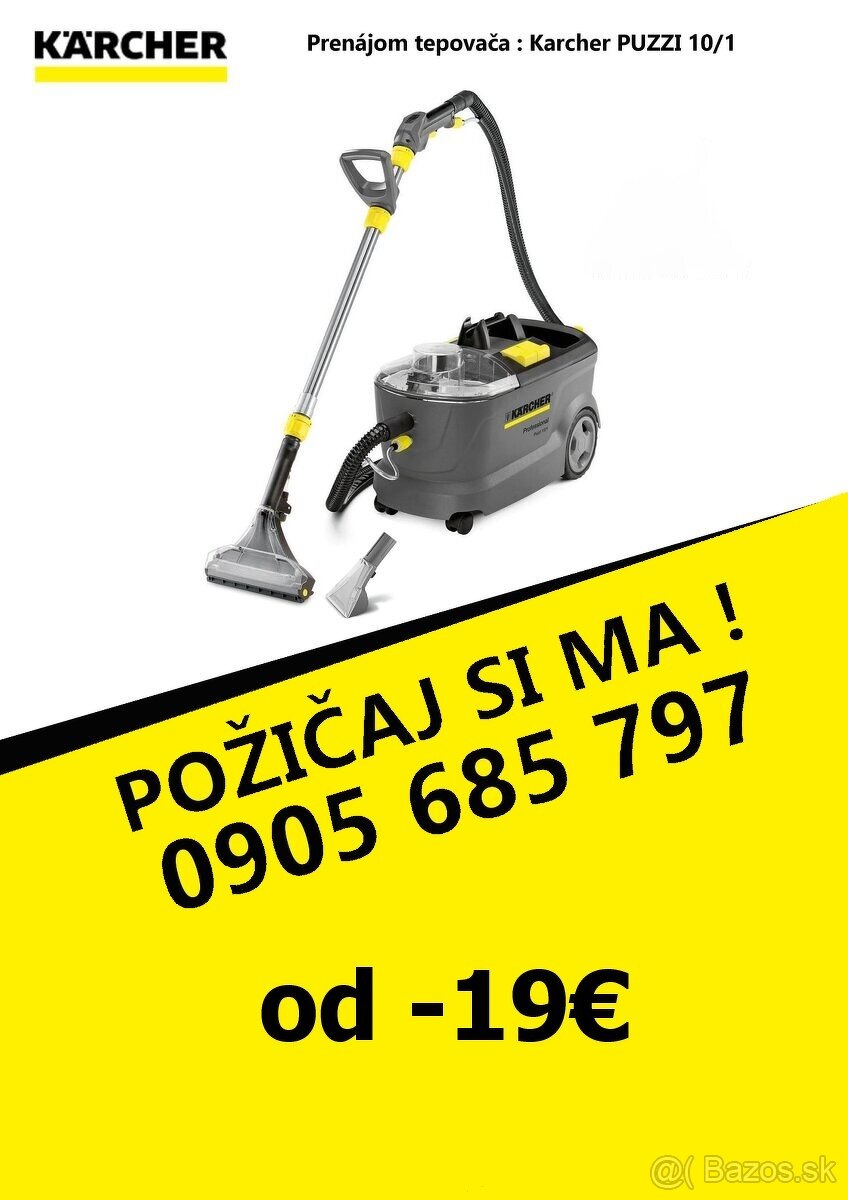 Prenajmem tepovač KARCHER PUZZI 10/1