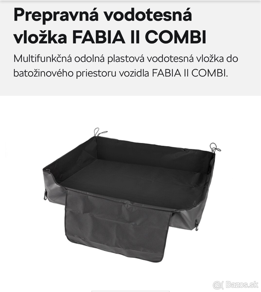 Prepravná vodotesná vložka Fabia 2 combi