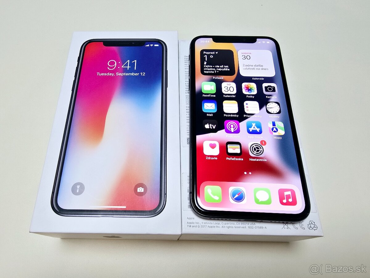 APPLE IPHONE X 64GB TOP STAV ,BATERKA 100%