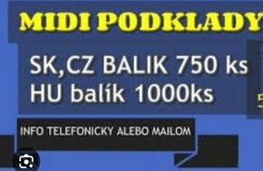 Predám Midi podklady Sk, cz, Hu balík