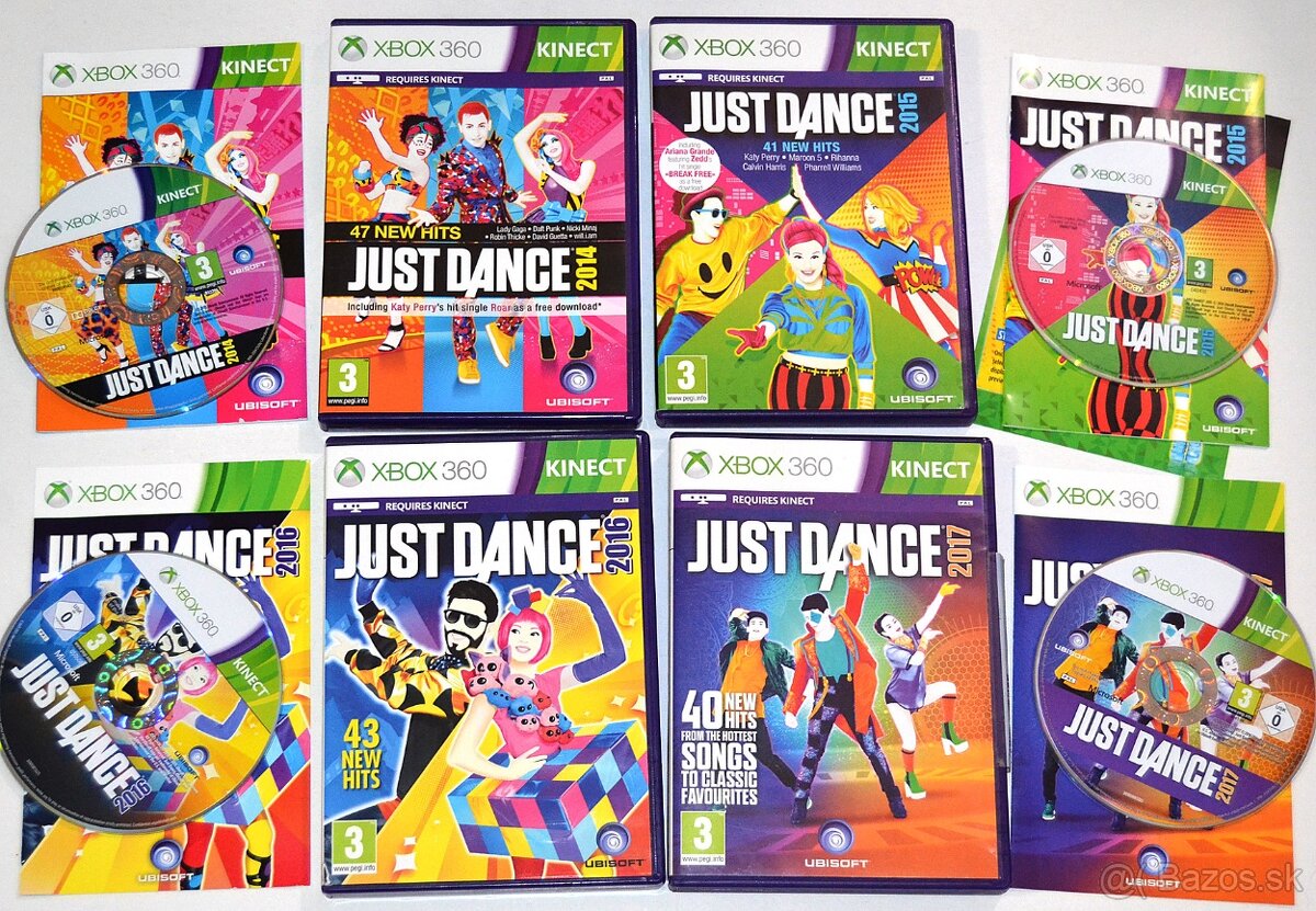 Kinect hry pre Xbox 360 Just Dance, Zumba, Sports, Dance Cen