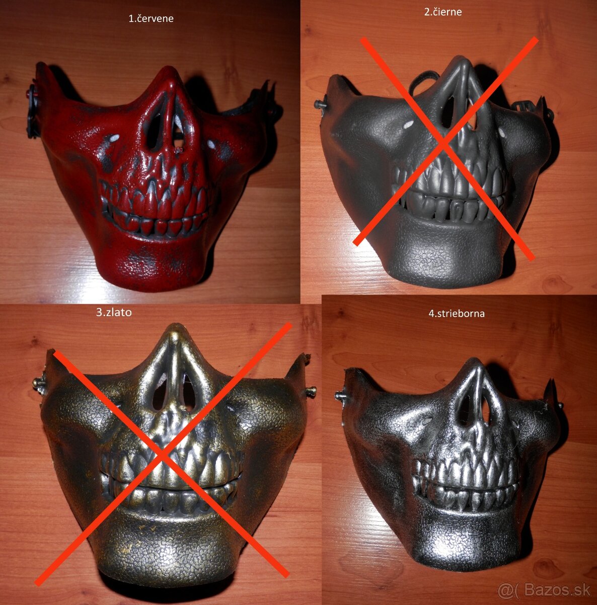 Helloween mask lebka 2 rôzne druhy