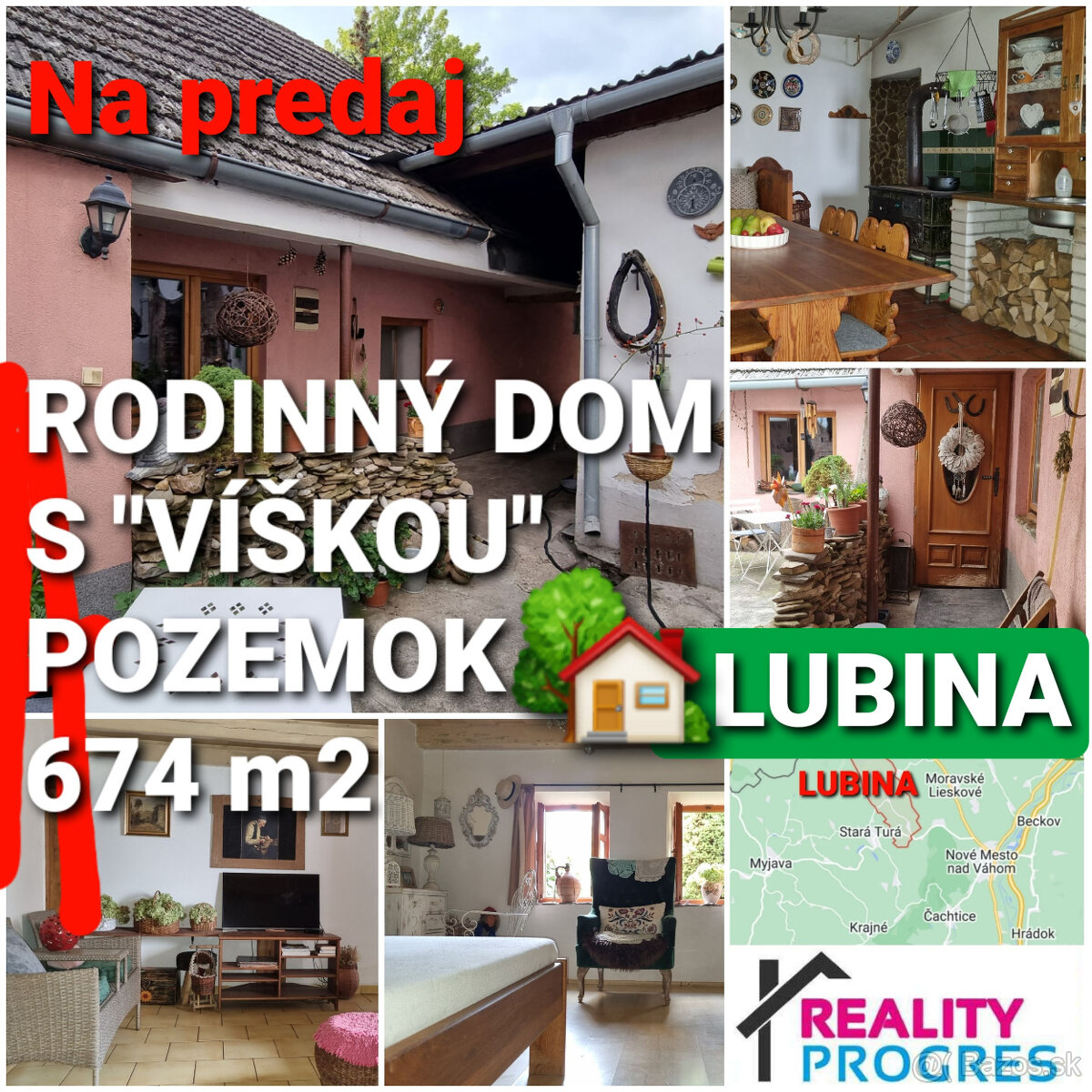 DOMČEK s "VÍŠKOU" a POZEMOK 674 m2 HRNČIAROVÉ - LUBINA