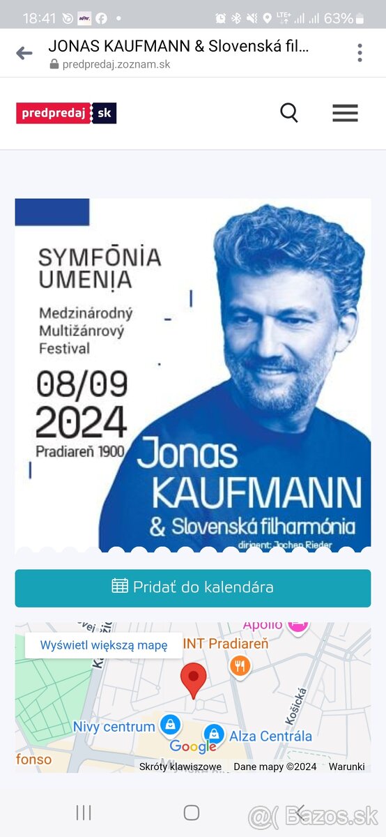 Jonas Kaufmann Bratislava