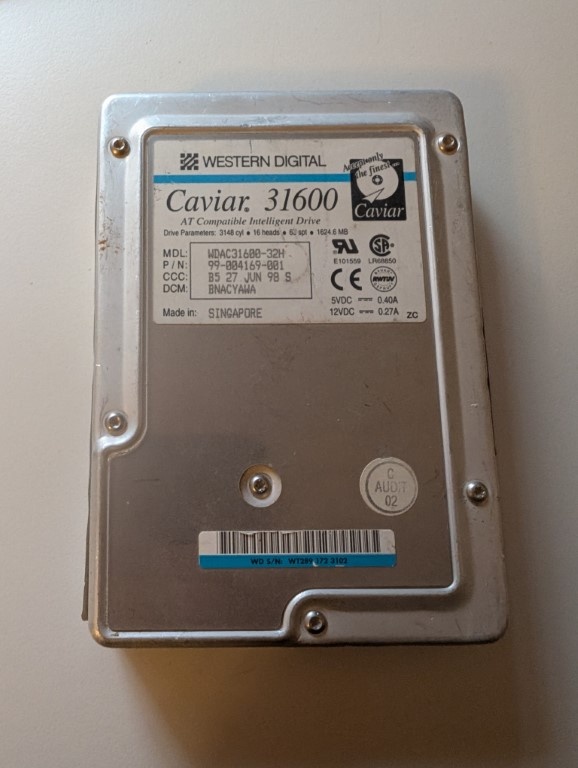 IDE HDD 1600MB