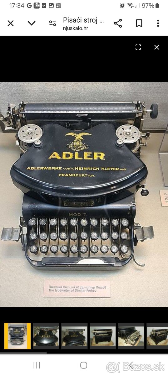 Adler, pisaci stroj r7