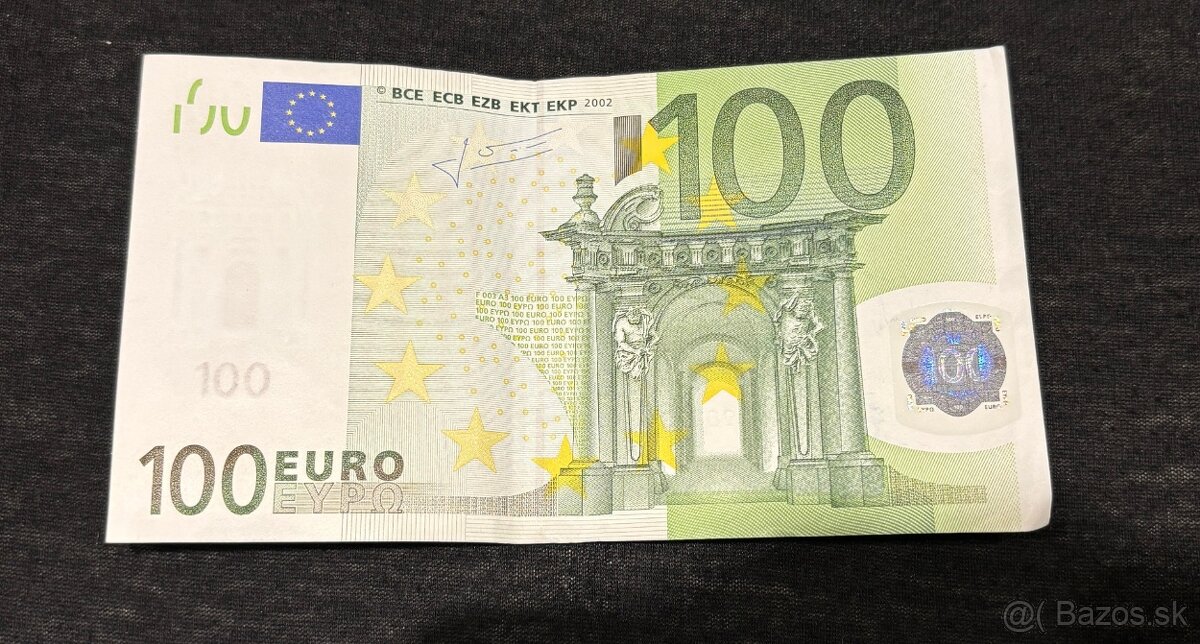 100 eurové bankovky 2002