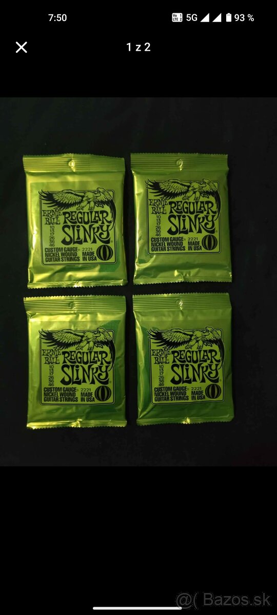 Gitarové struny ErnieBall 2221