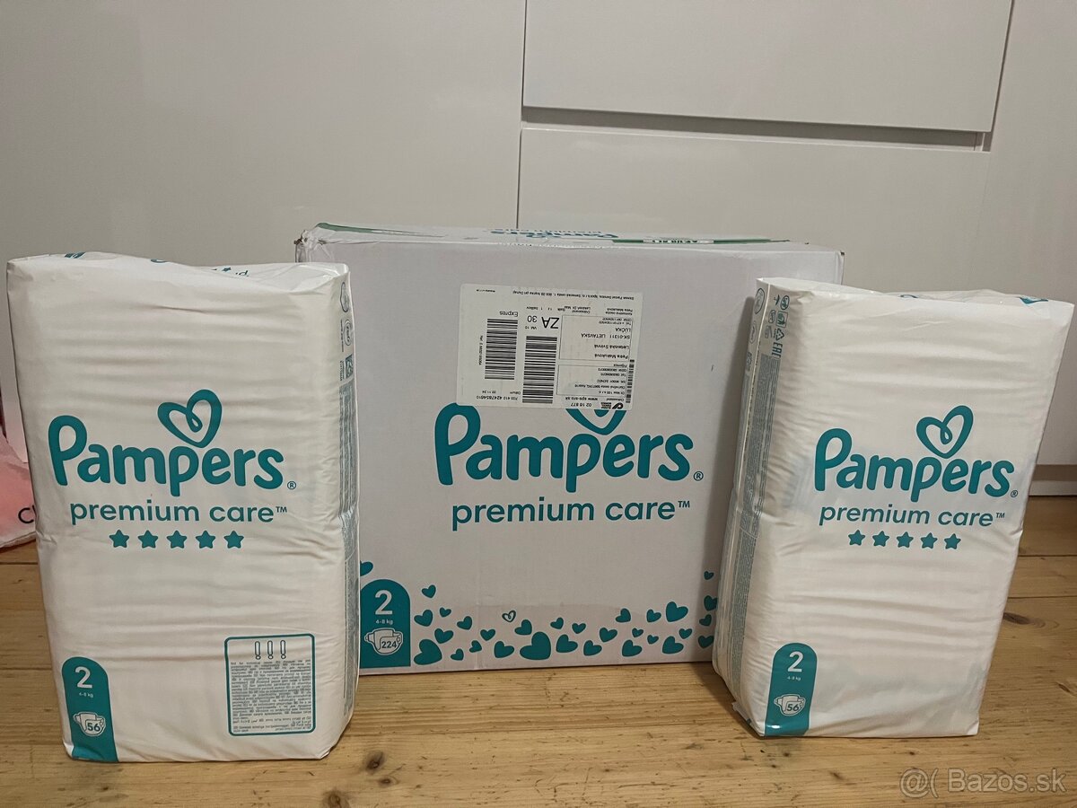 Predám plienky Pampers premium care 2  336 kusov