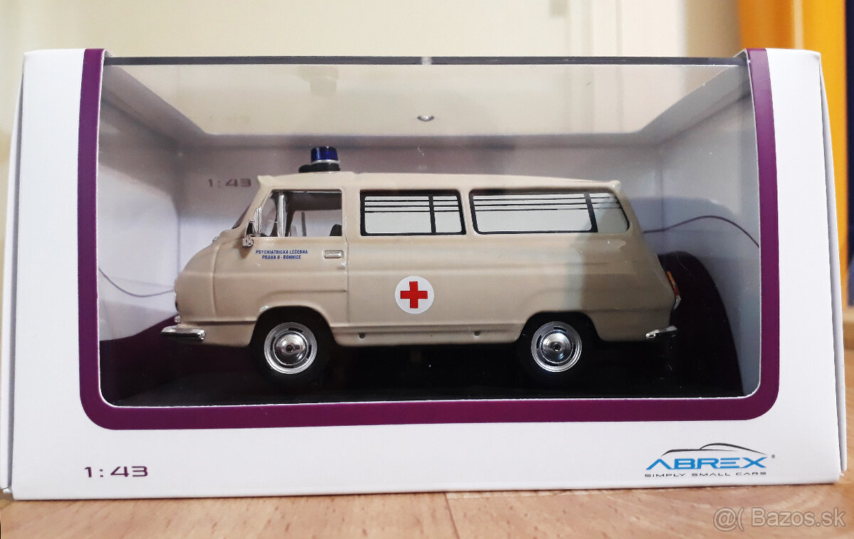 Abrex 1:43 Škoda 1203 Sanitka-převozka Bohnice