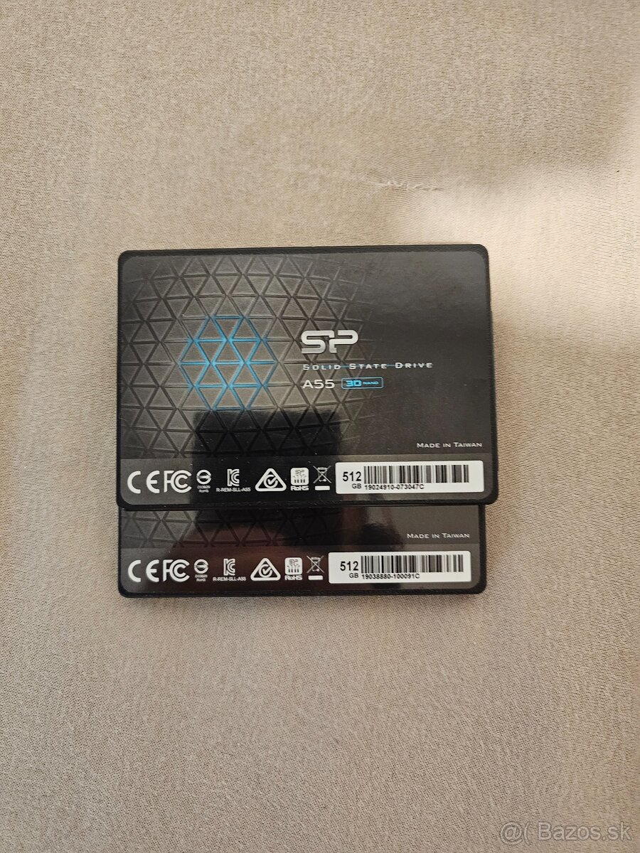 Predám 2x Silicon Power A55 512GB SSD