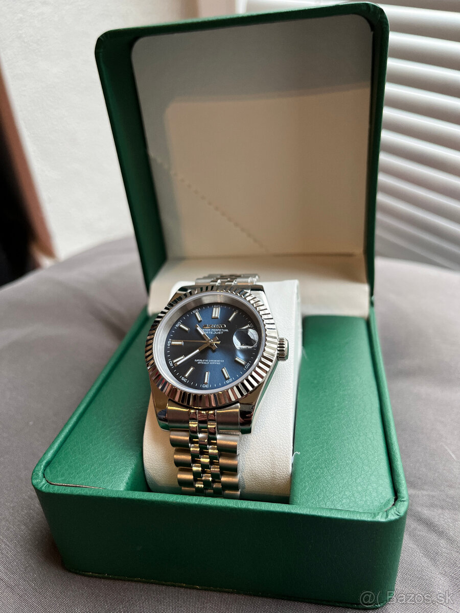 Luxusne Automaticke  SEIKO MOD DATEJUST BLUE