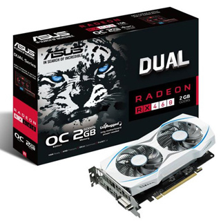 ASUS Grafická karta Radeon RX 460/2GB/DUAL-RX460-O2G