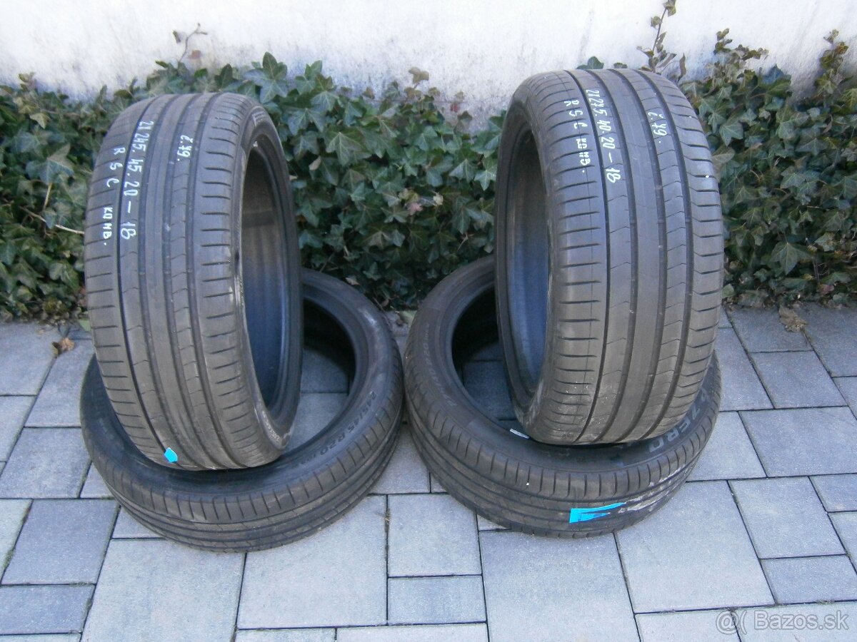 Predám 4x letné pneu Pirelli RSC 2x 245/45 R20 2x 275/40 R20