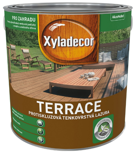 Xyladecor Protišmyková tenkovrstvová lazúra Terrace 2,5l