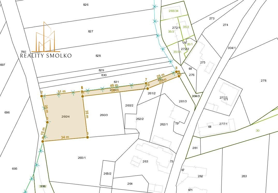 POZEMKY v obci LÚČKA, okr. Svidník 1050m2