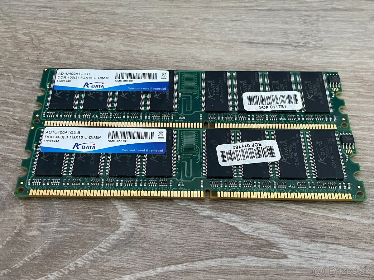 Historické pamäte RAM DDR1: ADATA AD1U400A1G3-B