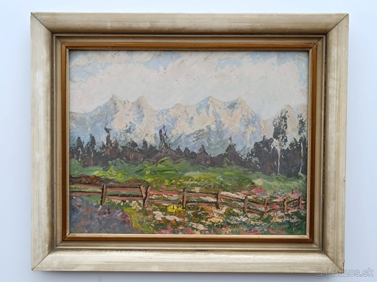 Obraz Vysoké Tatry, originální olejomalba, 50x40