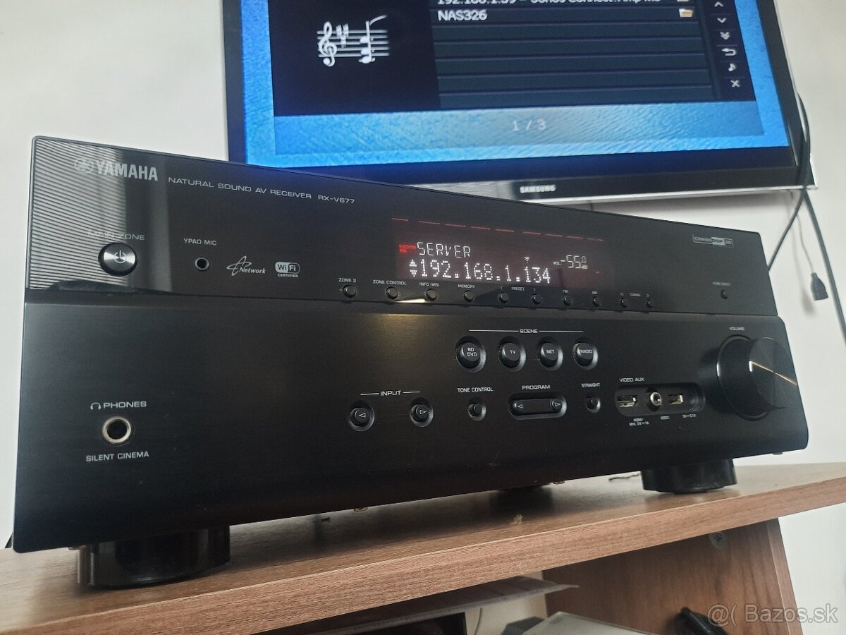 Predám 7.2 AV čierny receiver Yamaha RX-V 677