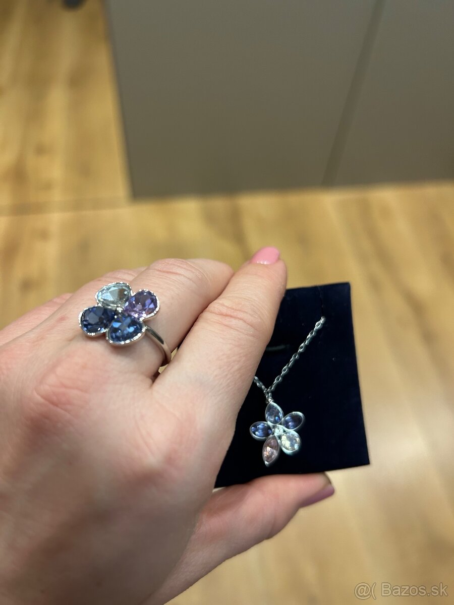 Swarovski set prsteň a náhrdelník- original 50 e plus pošta