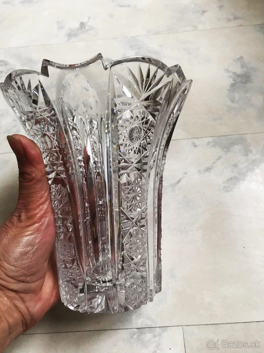 Kryštálová váza Bohemia crystal
