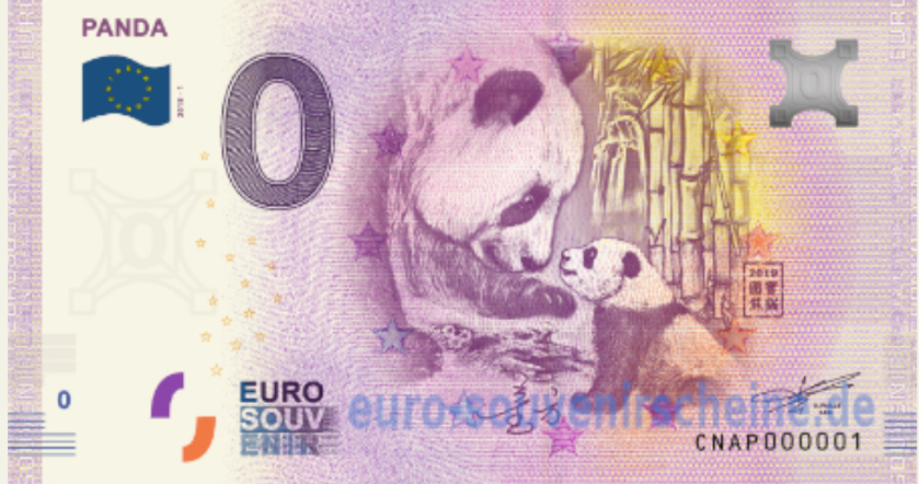 0 euro souvenir bankovka