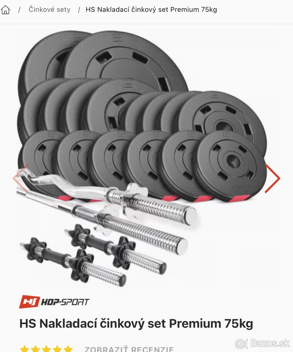 Nakladaci cinkovy set premium 75kg