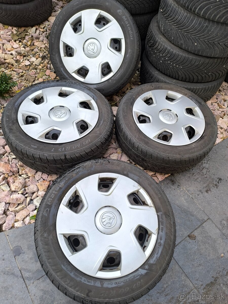 5X100 R15 Skoda Zimna sada 185/60 R15 Matador