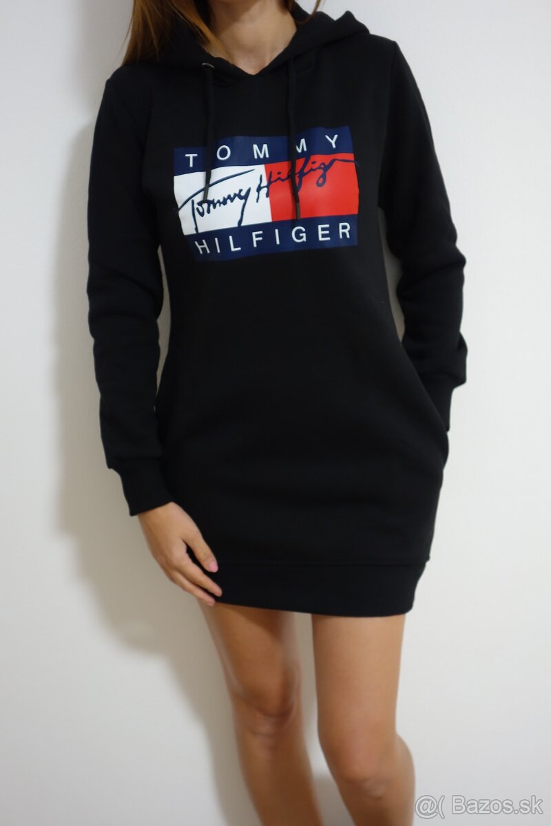 Tommy Hilfiger mikina cierna predlzena