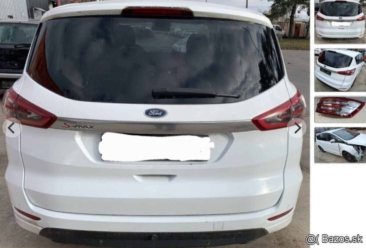 FORD S-MAX 2.0 TDCI 2016 predám ZADNÝ NÁRAZNÍK,  PIATE DVERE