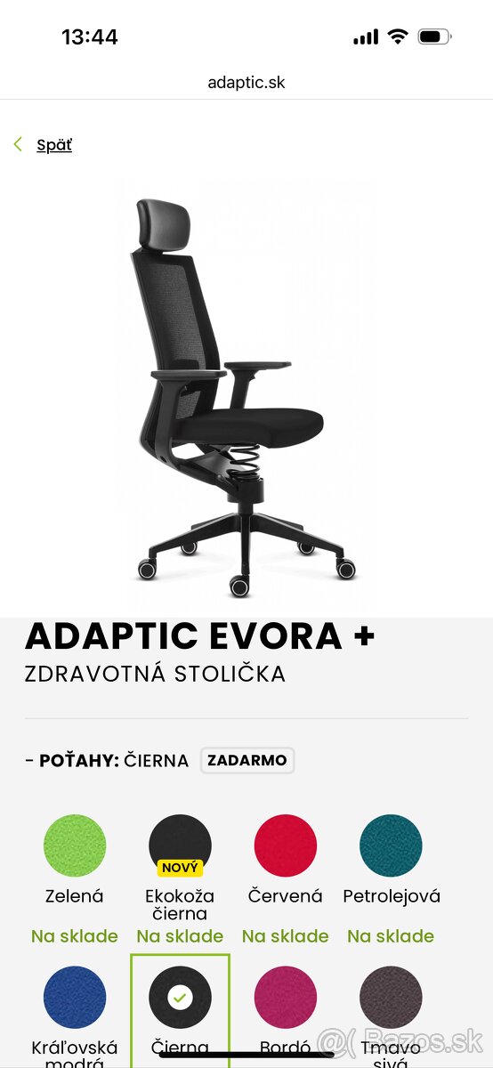 Zdravotná Stolička Adaptic EVORA +