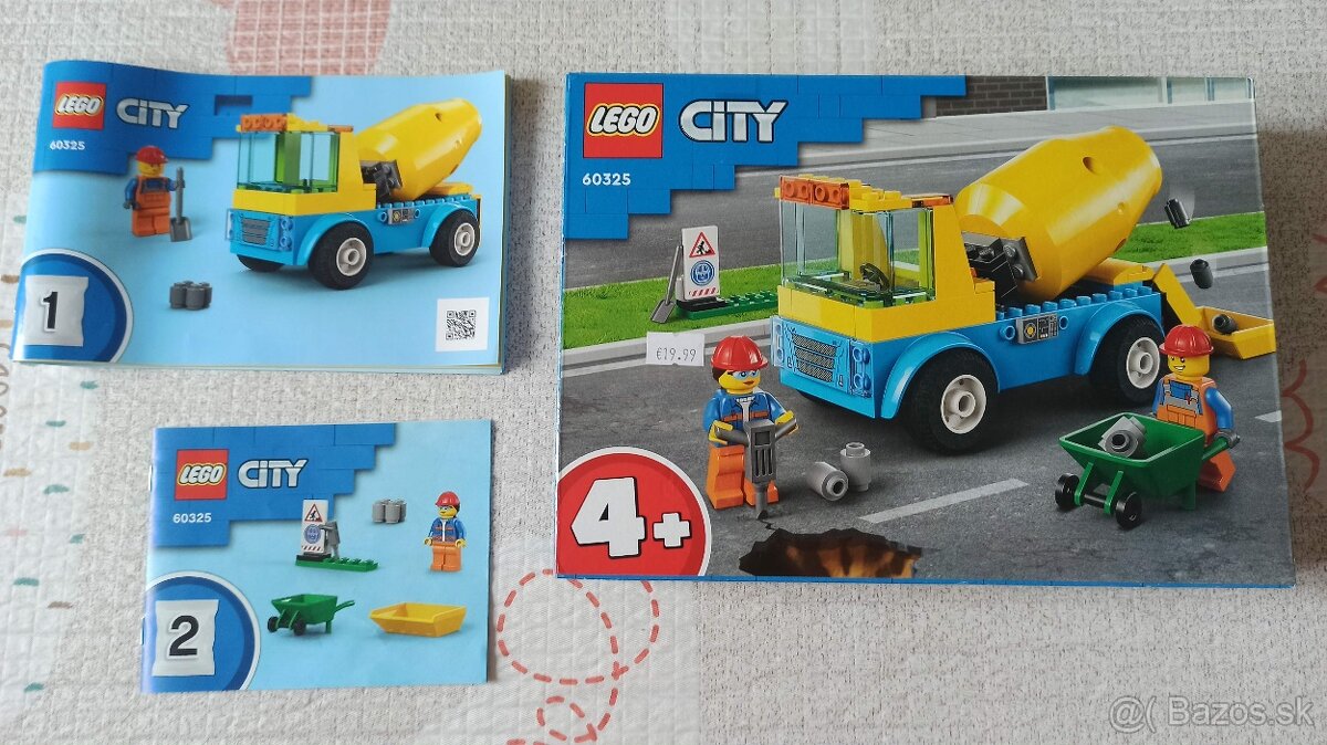 Lego city 60325 Nákladiak s miešačkou na cement