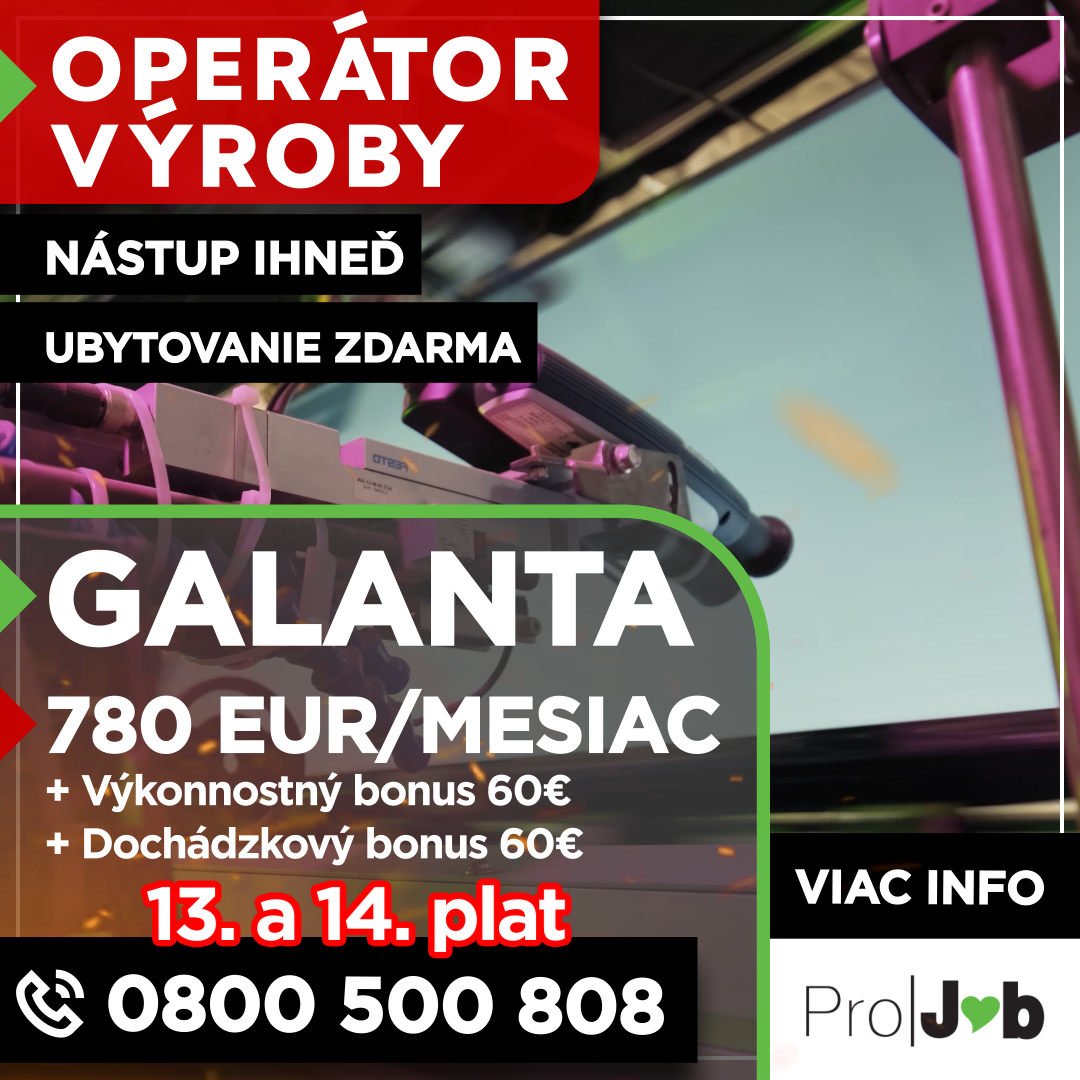 Operátor vo výrobe LCD televízorov (Galanta)