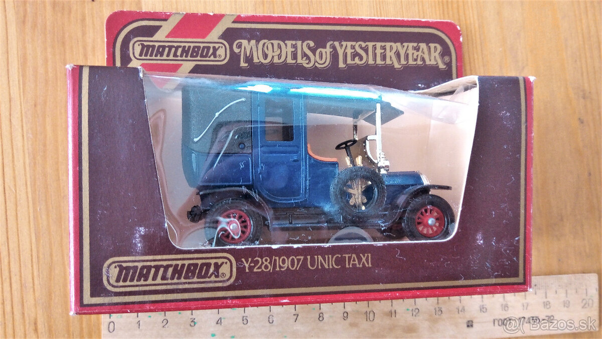 Matchbox. 1907 UNIC TAXI. Foto originál.