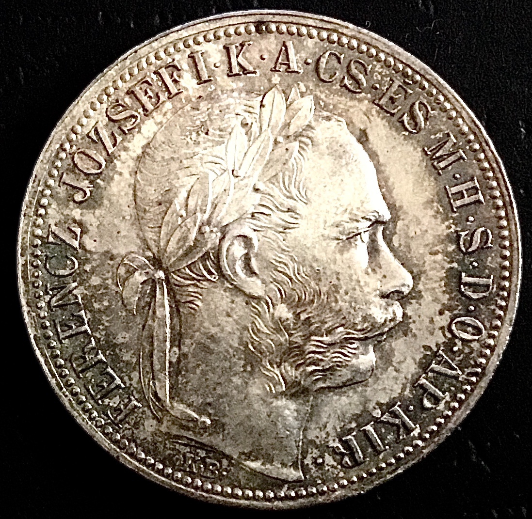 1 Forint 1892 K.B. Fiume, František Jozef I.