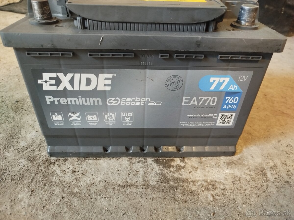 autobateria 77AH  EXIDE  premium