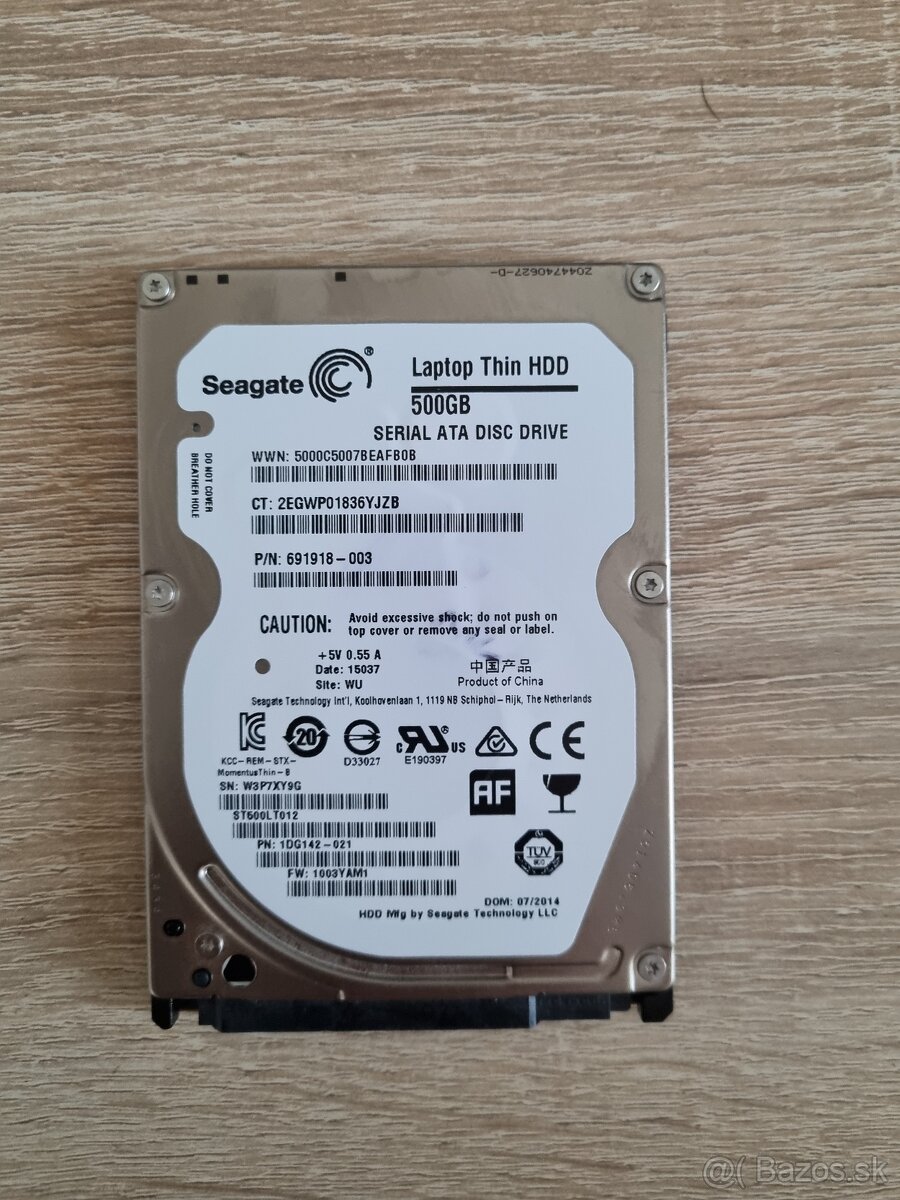 Predám 2.5" HDD Seagate 500 GB