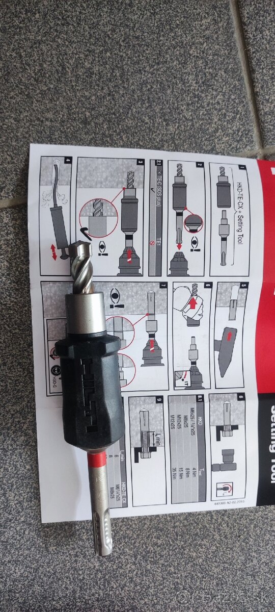 Hilt 1x HKD-TE-CX M10x25 Setting tool vrták do betonu