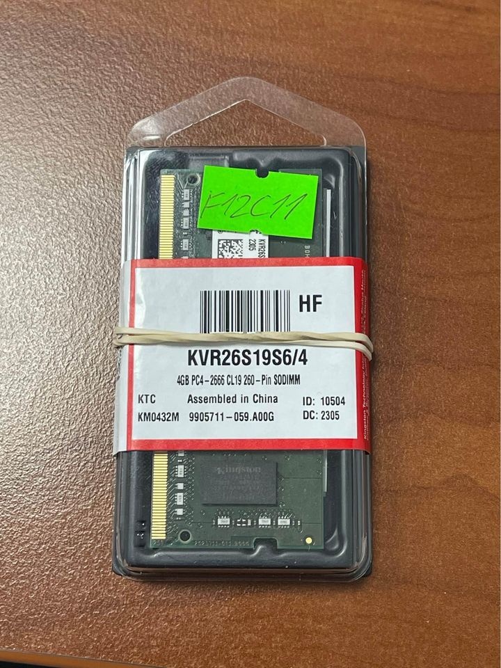 Ram 4GB DDR4 KVR26S19S6/4