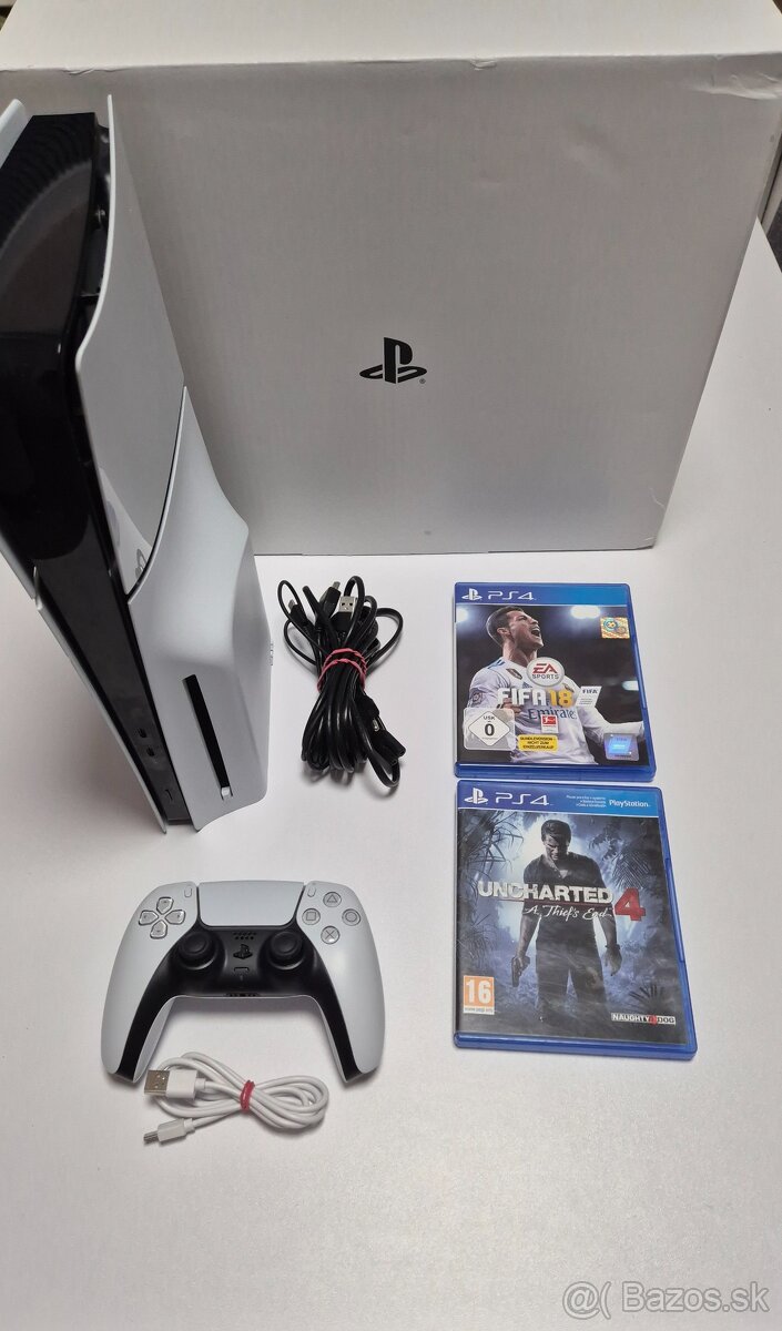 Playstation 5 + 1 ovládač + 2 hry + krabica