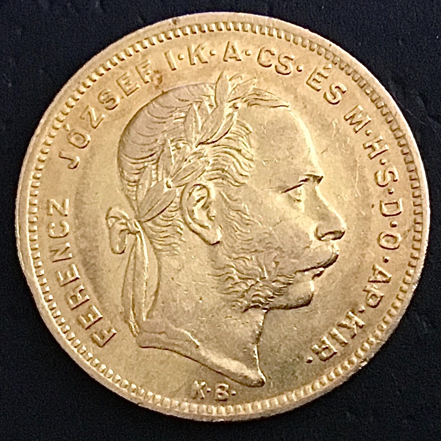 8 Zlatník/20 Frank 1876 KB FJI