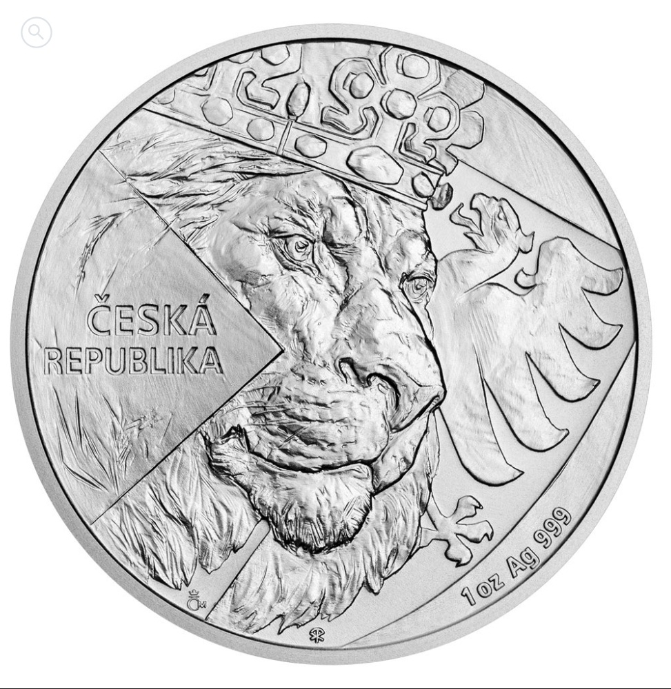 Strieborná minca Český lev 2024, 1 Oz, 16.500 ks