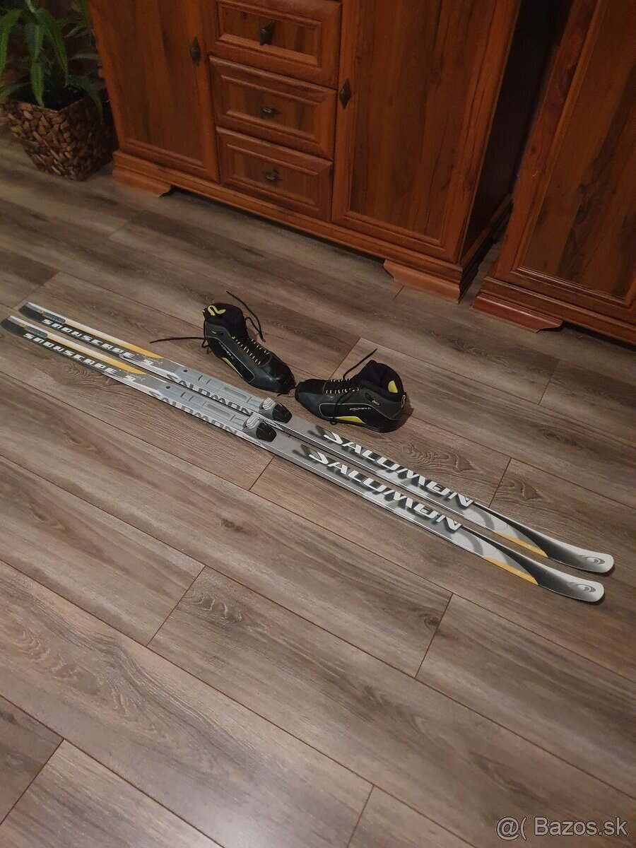 Predam bezkovy set,SALOMON,163 cm,SNS,c.39,supiny