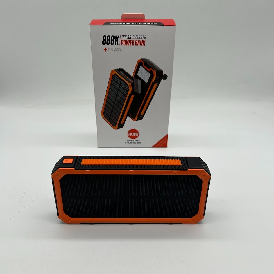 Solárna powerbanka, prenosná nabíjačka 30000mAh PD 20W QC3.0